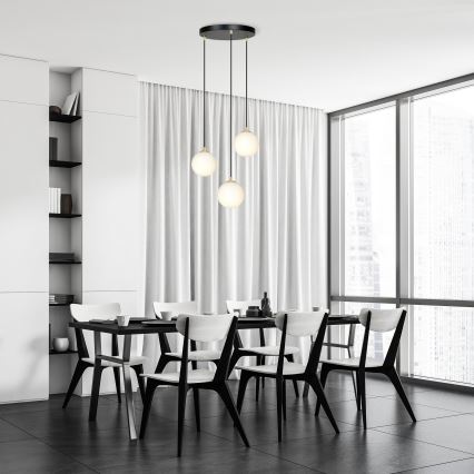 Hängeleuchte ROYAL 3xE14/10W/230V d 30 cm schwarz