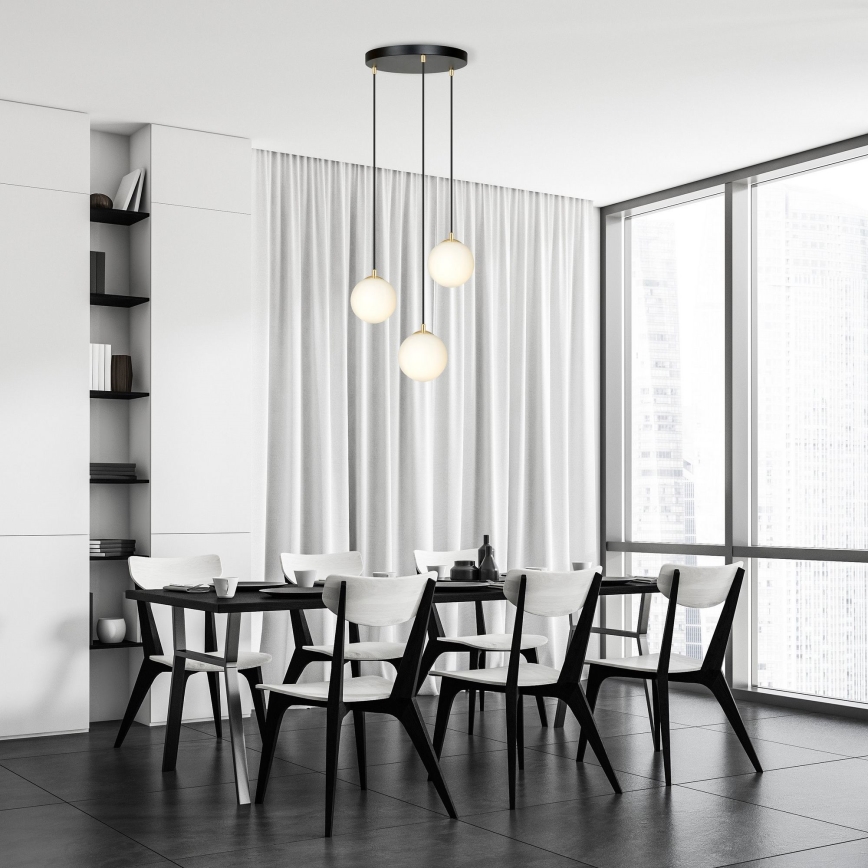 Hängeleuchte ROYAL 3xE14/10W/230V d 30 cm schwarz