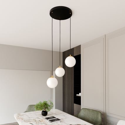 Hängeleuchte ROYAL 3xE14/10W/230V d 30 cm schwarz
