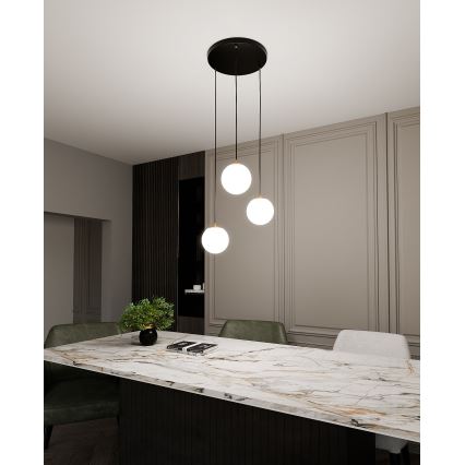 Hängeleuchte ROYAL 3xE14/10W/230V d 30 cm schwarz