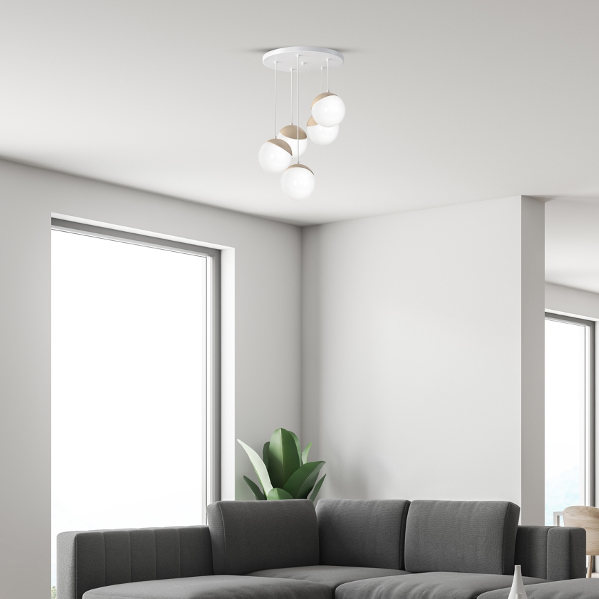 Hängeleuchte SFERA WOOD 5xE14/40W/230V