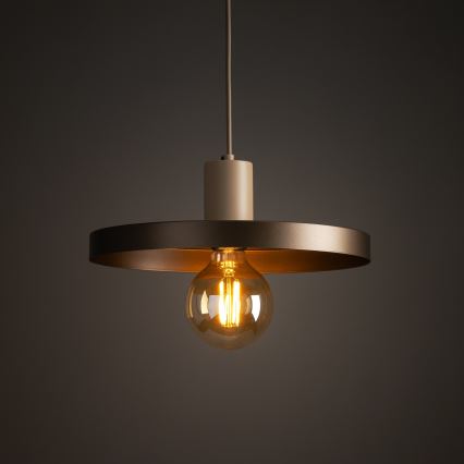 Hängeleuchte SILA 1xE27/15W/230V d 30 cm braun/beige