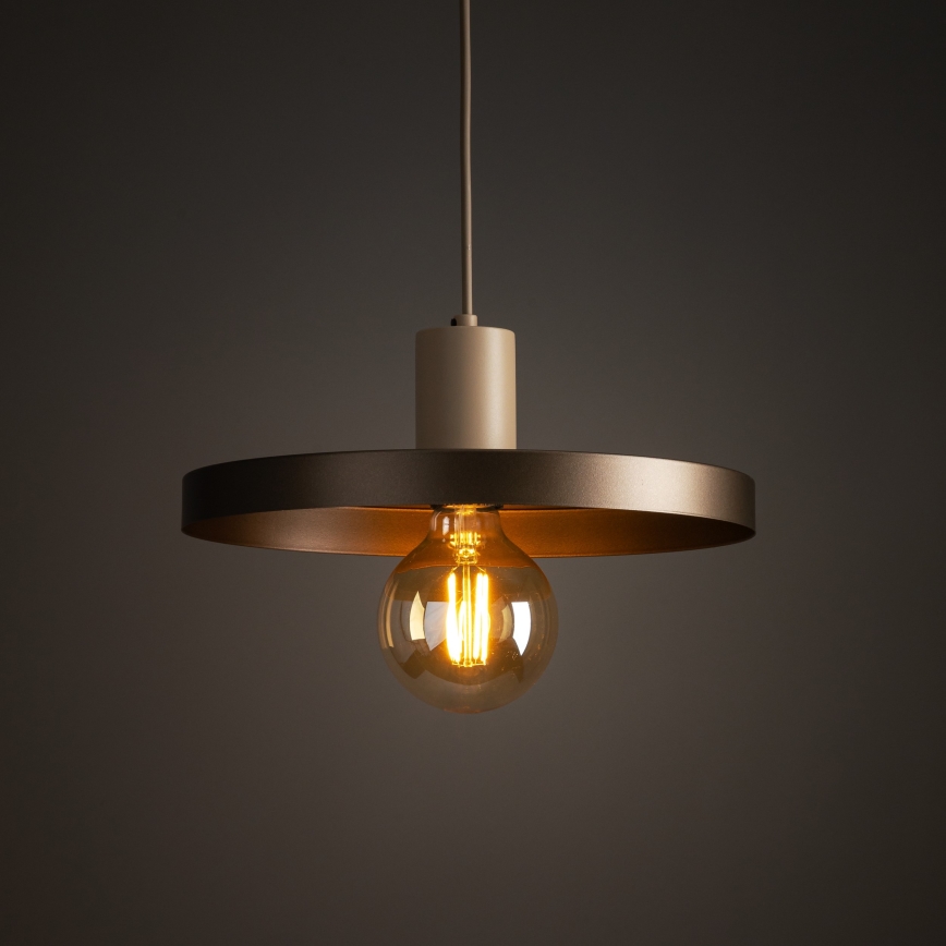 Hängeleuchte SILA 1xE27/15W/230V d 30 cm braun/beige