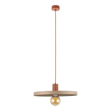Hängeleuchte SILA 1xE27/15W/230V d 40 cm beige/Ziegel