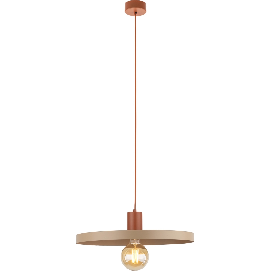 Hängeleuchte SILA 1xE27/15W/230V d 40 cm beige/Ziegel