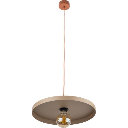 Hängeleuchte SILA 1xE27/15W/230V d 40 cm beige/Ziegel