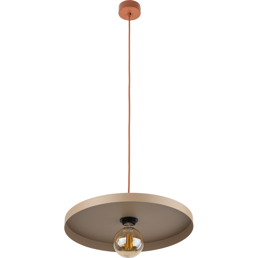 Hängeleuchte SILA 1xE27/15W/230V d 40 cm beige/Ziegel