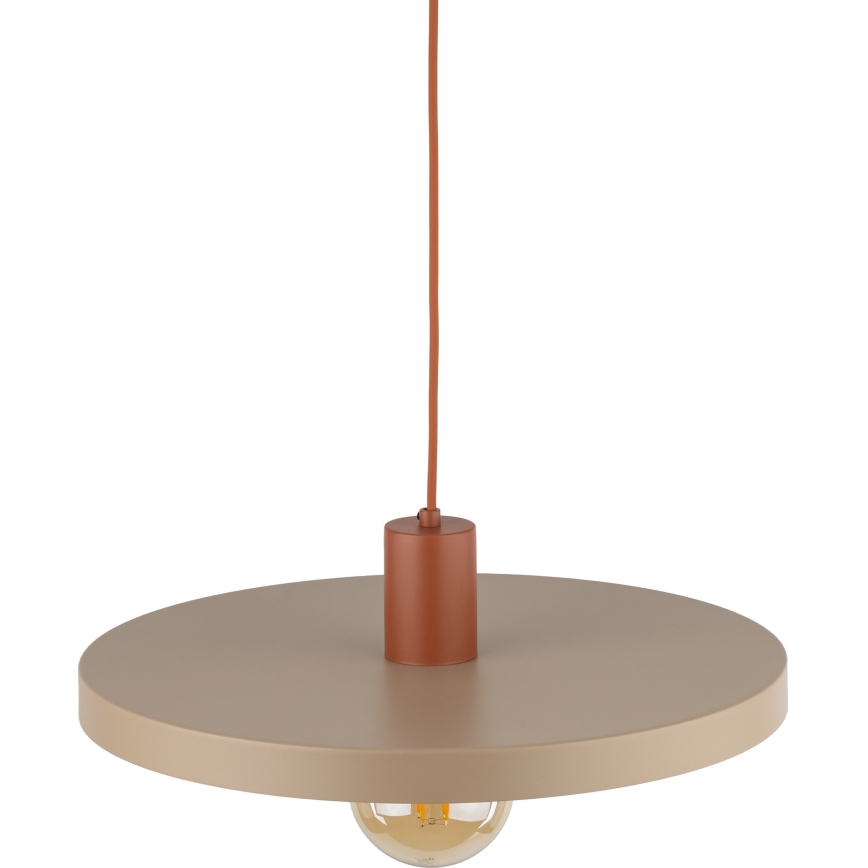 Hängeleuchte SILA 1xE27/15W/230V d 40 cm beige/Ziegel