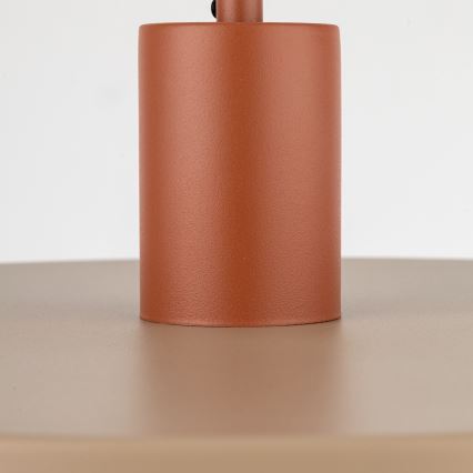 Hängeleuchte SILA 1xE27/15W/230V d 40 cm beige/Ziegel