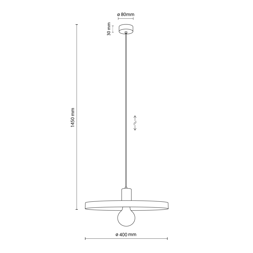 Hängeleuchte SILA 1xE27/15W/230V d 40 cm braun/beige