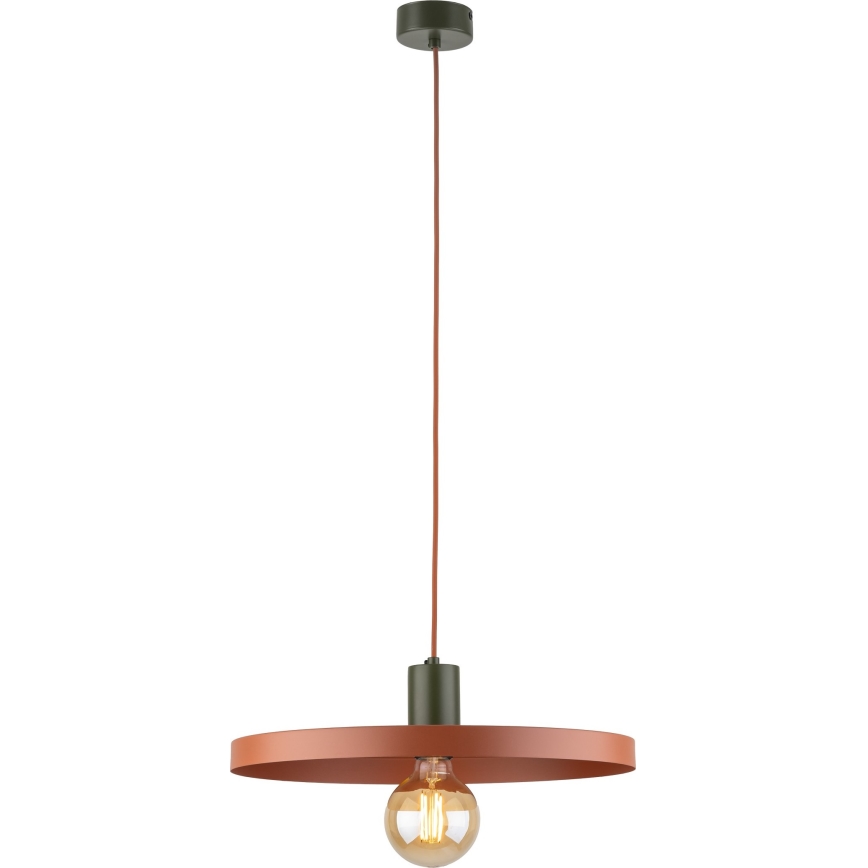 Hängeleuchte SILA 1xE27/15W/230V d 40 cm Ziegel/grün