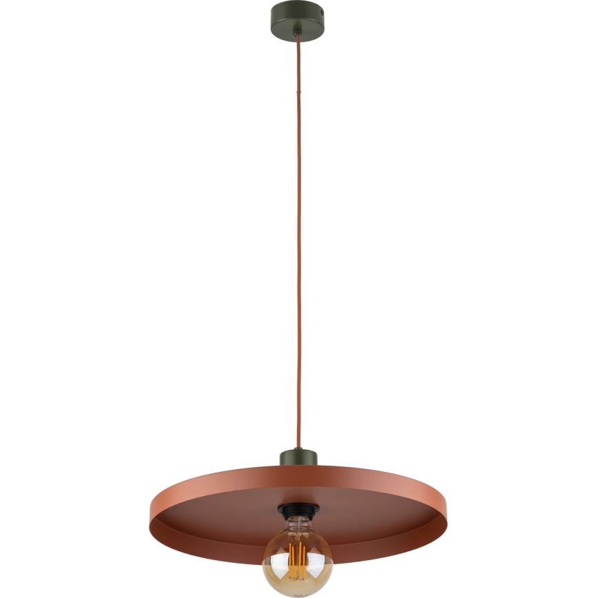Hängeleuchte SILA 1xE27/15W/230V d 40 cm Ziegel/grün