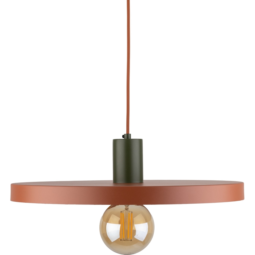 Hängeleuchte SILA 1xE27/15W/230V d 40 cm Ziegel/grün