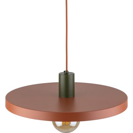 Hängeleuchte SILA 1xE27/15W/230V d 40 cm Ziegel/grün