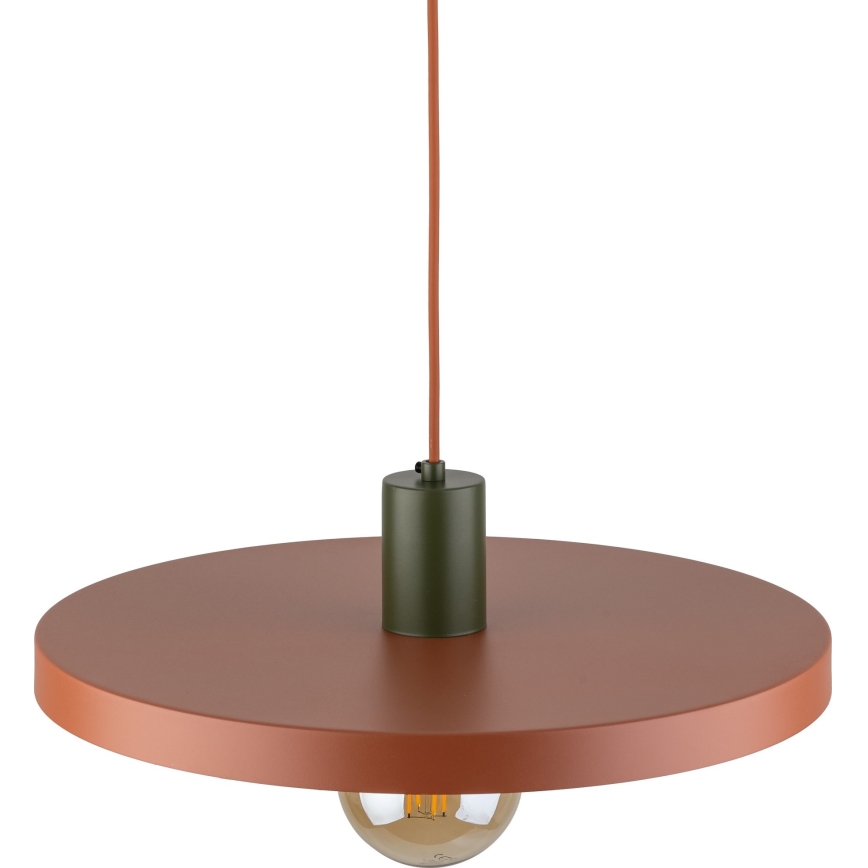Hängeleuchte SILA 1xE27/15W/230V d 40 cm Ziegel/grün