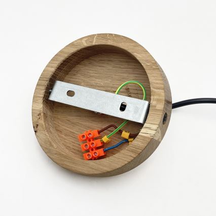 Hängeleuchte SINGLE mit Kabel, 1xE27/60W/230V, Ø 28 cm, Eiche