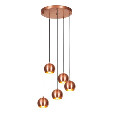 Hängeleuchte SIVANI 5xE27/40W/230V kupfern