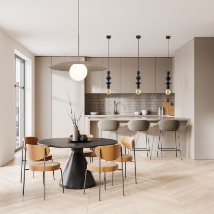 Hängeleuchte SLATE 1xE27/15W/230V d 65 cm beige