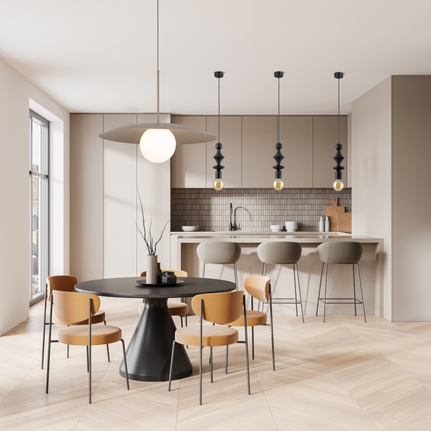Hängeleuchte SLATE 1xE27/15W/230V d 65 cm beige