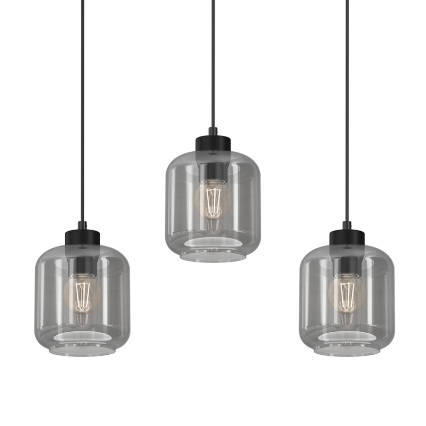 Hängeleuchte SOMBRA 3xE27/60W/230V grau