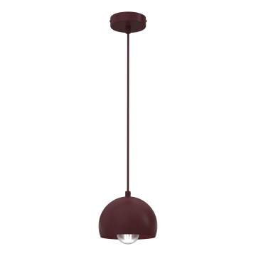 Hängeleuchte SOOL mit Kabelaufhängung, 1xE27/15W/230V, Ø 15 cm, Burgunderrot