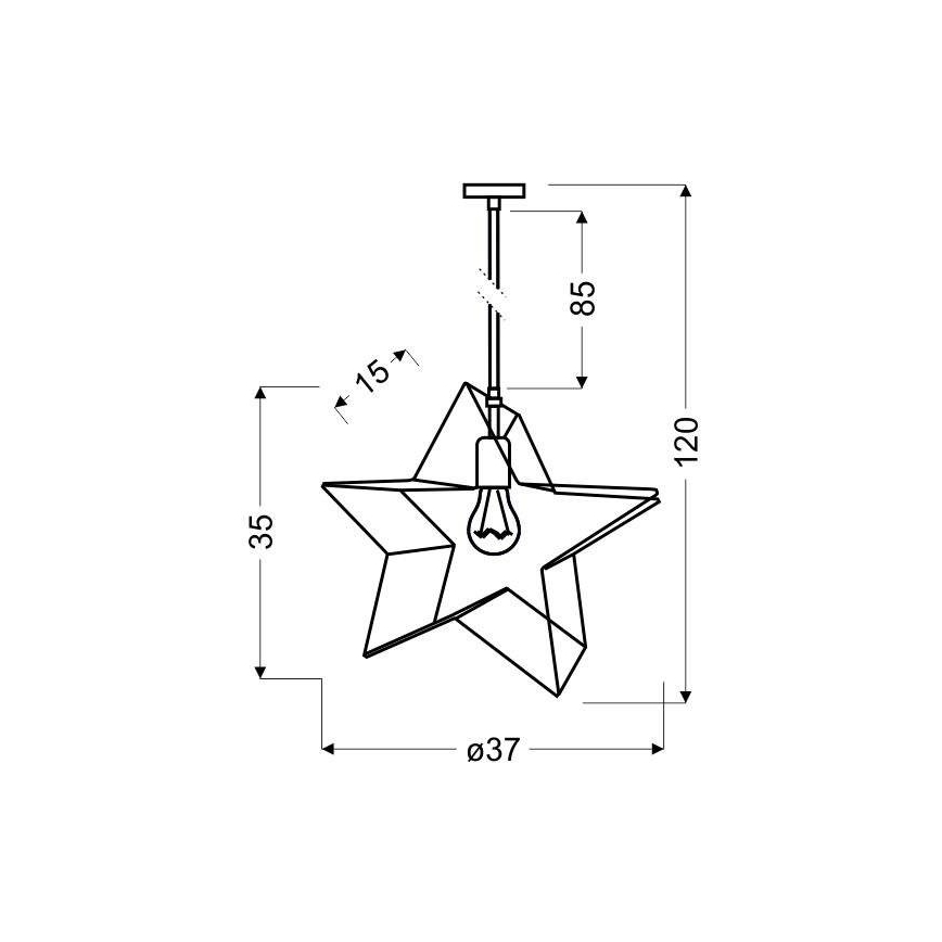 Hängeleuchte STAR 1xE27/60W/230V