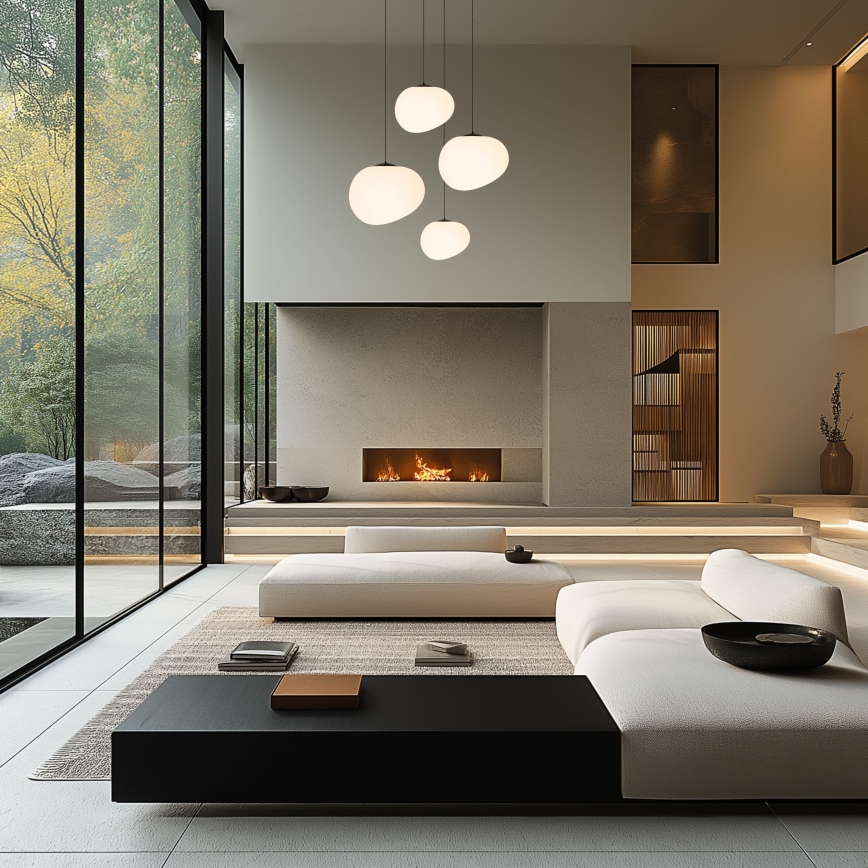 Hängeleuchte STONES 1xE27/40W/230V d 25 cm