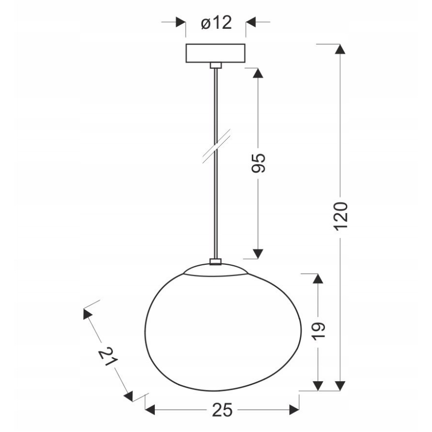 Hängeleuchte STONES 1xE27/40W/230V d 25 cm