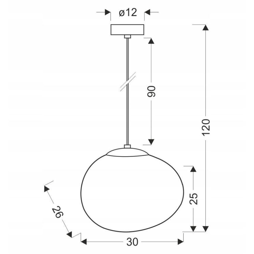 Hängeleuchte STONES 1xE27/40W/230V d 30 cm