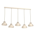 Hängeleuchte SVEN 5xE27/15W/230V beige