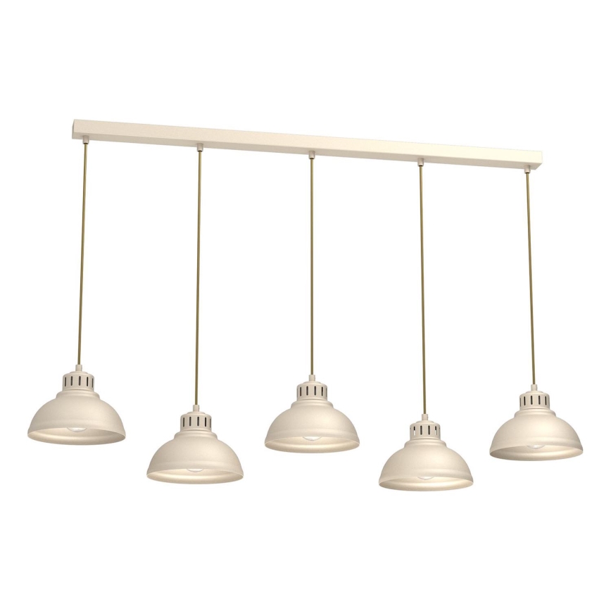 Hängeleuchte SVEN 5xE27/15W/230V beige