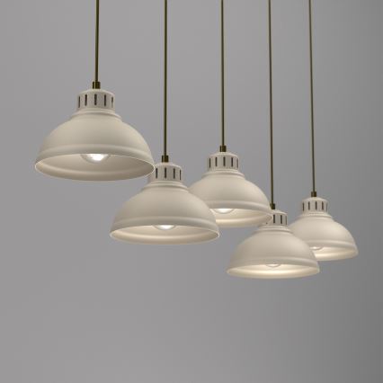 Hängeleuchte SVEN 5xE27/15W/230V beige