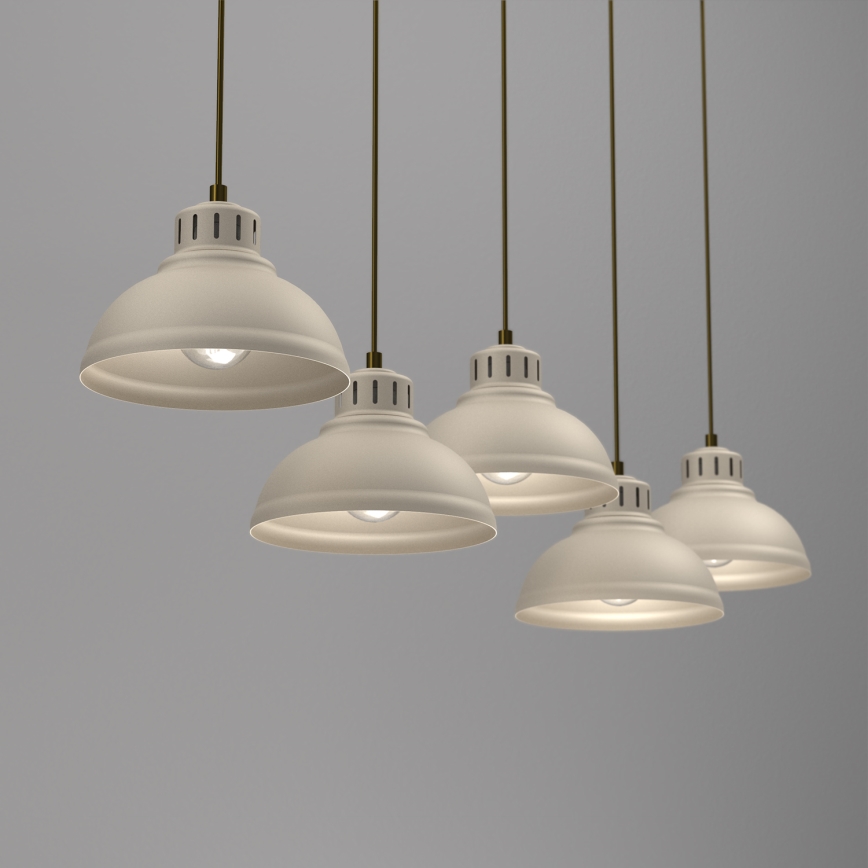 Hängeleuchte SVEN 5xE27/15W/230V beige