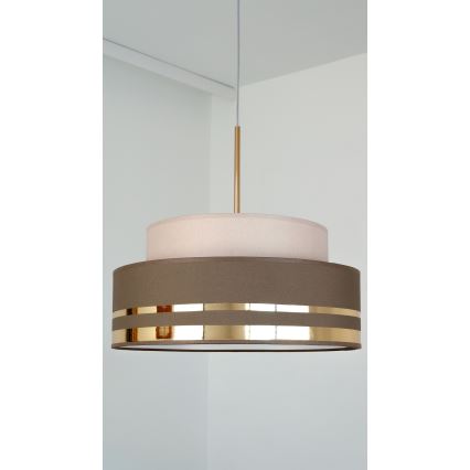 Hängeleuchte TAMI 1xE27/60W/230V beige/braun/golden