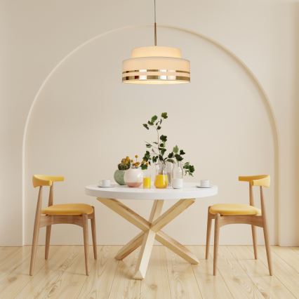 Hängeleuchte TAMI 1xE27/60W/230V beige/golden