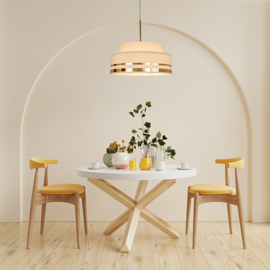 Hängeleuchte TAMI 1xE27/60W/230V beige/golden