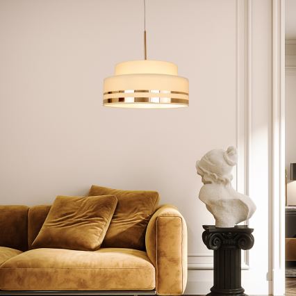 Hängeleuchte TAMI 1xE27/60W/230V beige/golden