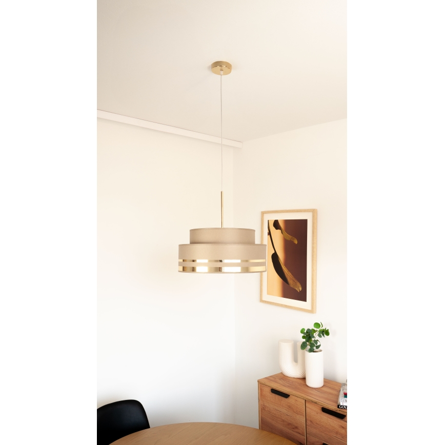 Hängeleuchte TAMI 1xE27/60W/230V braun/golden
