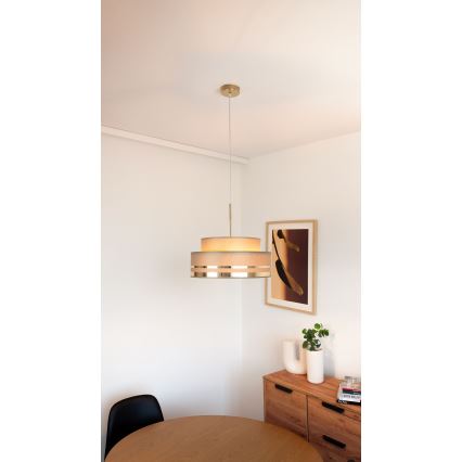 Hängeleuchte TAMI 1xE27/60W/230V braun/golden