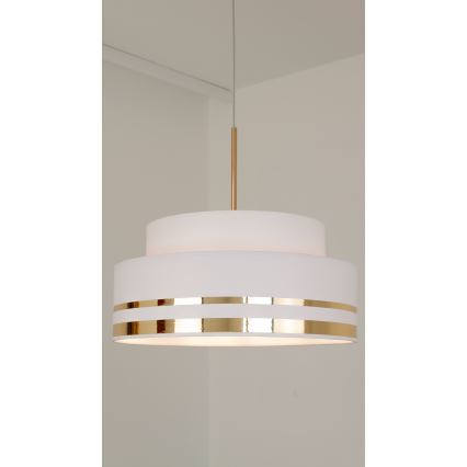 Hängeleuchte TAMI 1xE27/60W/230V cremefarben/golden