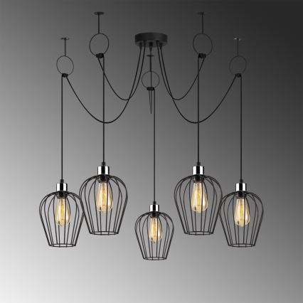Hängeleuchte TEL 5xE27/40W/230V Spinne