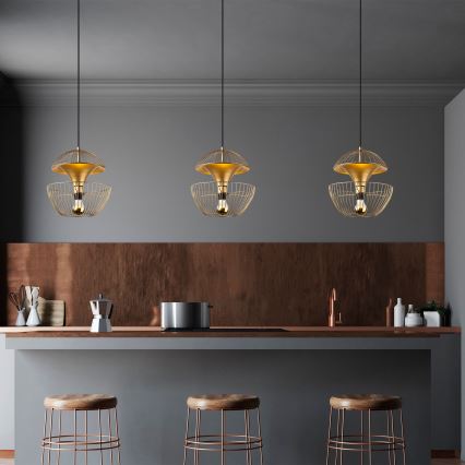 Hängeleuchte TELMANDER 1xE27/40W/230V golden