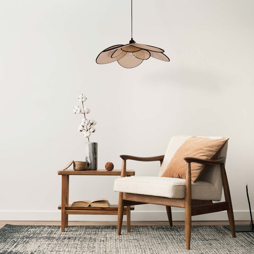 Hängeleuchte TOBAGO 1xE27/20W/230V d 60 cm beige