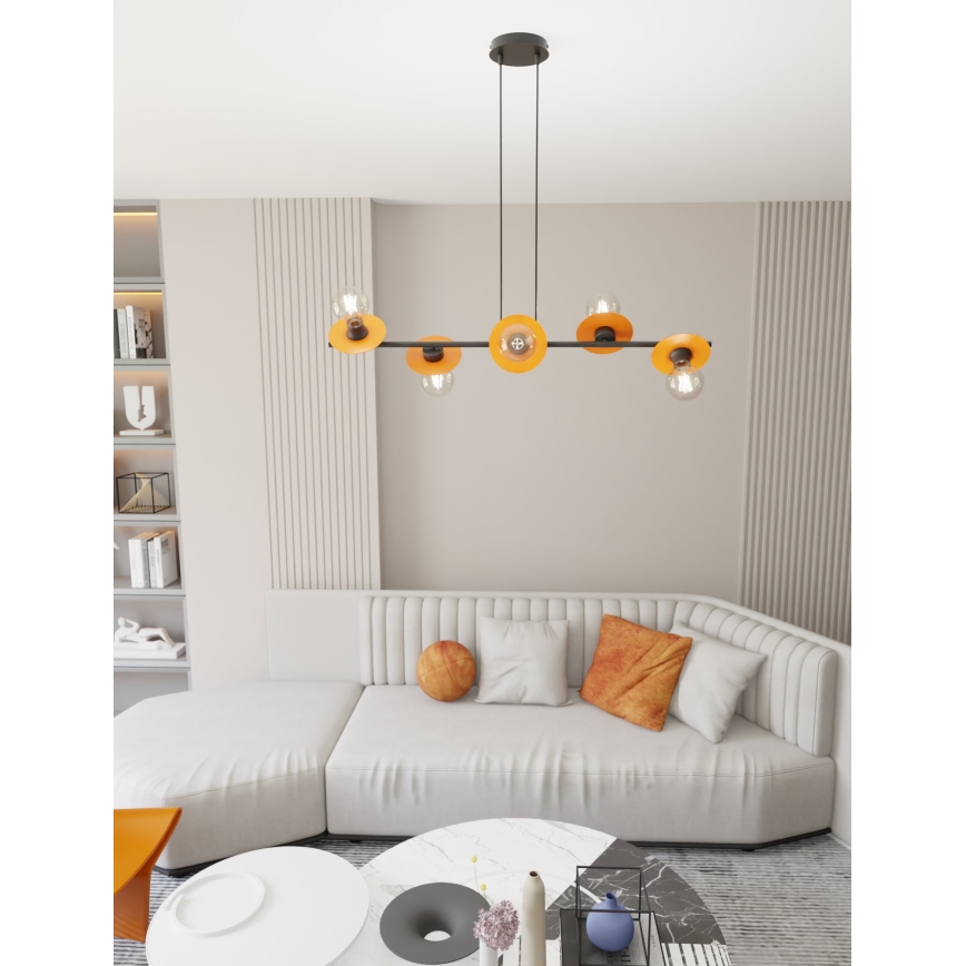 Hängeleuchte TOKEN 6xE27/15W/230V orange