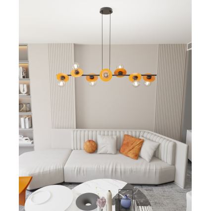 Hängeleuchte TOKEN 8xE27/15W/230V orange