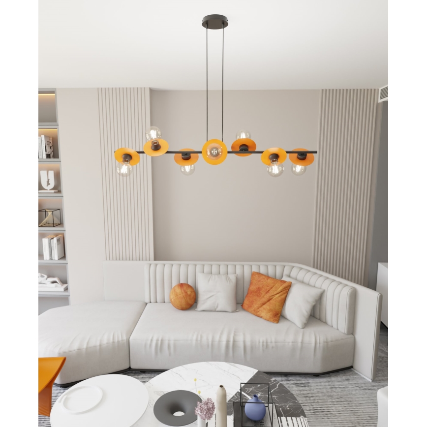 Hängeleuchte TOKEN 8xE27/15W/230V orange