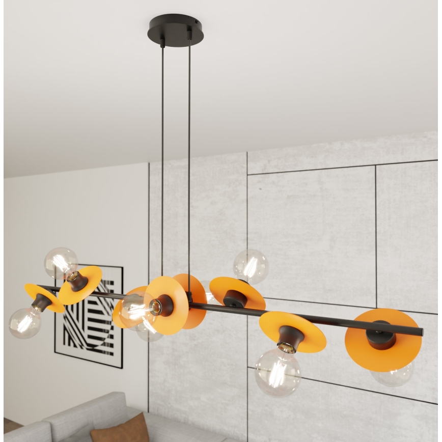 Hängeleuchte TOKEN 8xE27/15W/230V orange