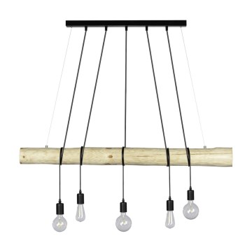 Hängeleuchte TRABO 5xE27/60W/230V Kiefer