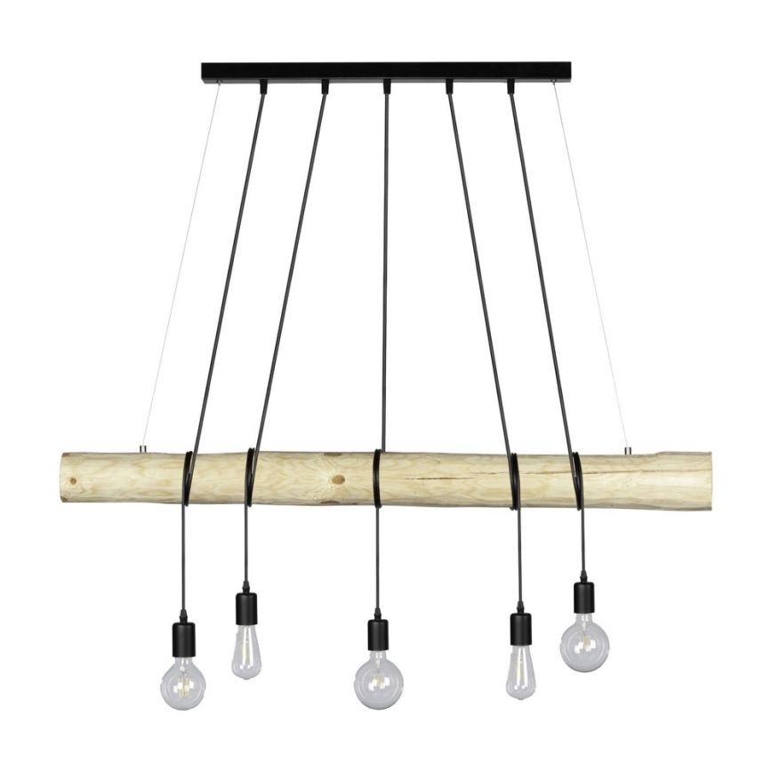 Hängeleuchte TRABO 5xE27/60W/230V Kiefer