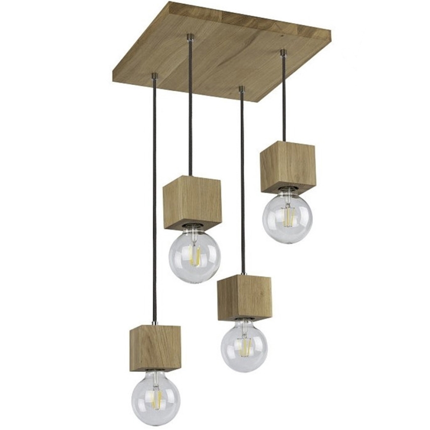 Hängeleuchte TRONGO 4xE27/60W/230V Eiche